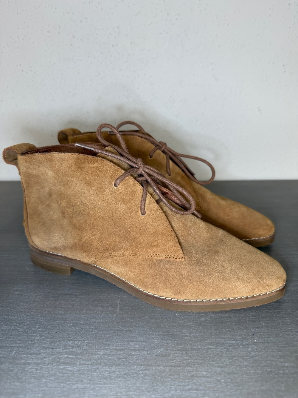 Madewell $198 Suede Nash Lace Up Chukka Boots Brown Leather Womens Sz 8